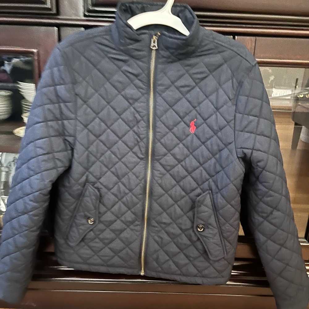 Polo boys navy coat size large